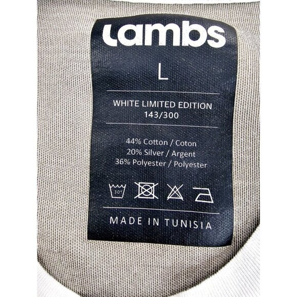 Lambs Size Large White Limited Edition 143/300 White Women Short Sleeve Logo Tee - Picture 4 of 11